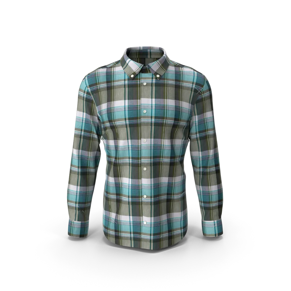 Chemise à carreaux verte