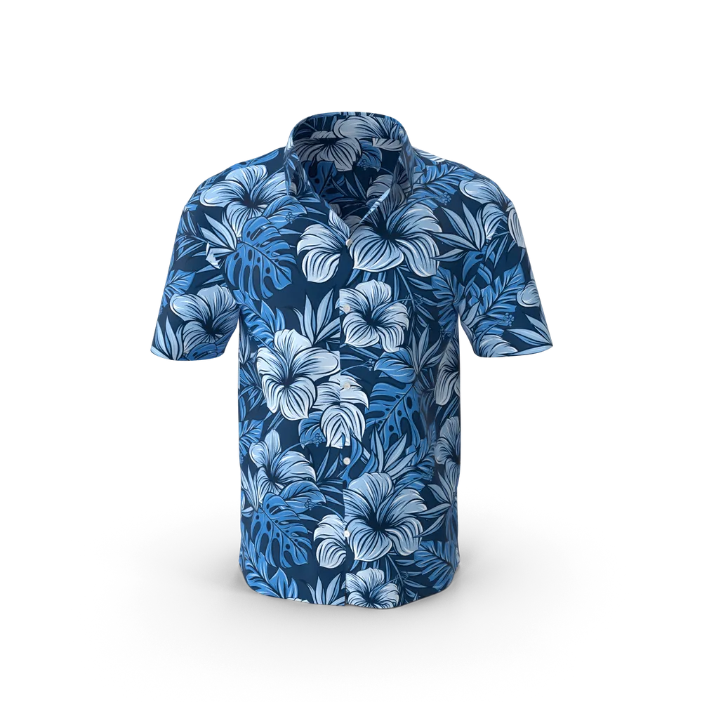 Chemise manches courtes fleurie