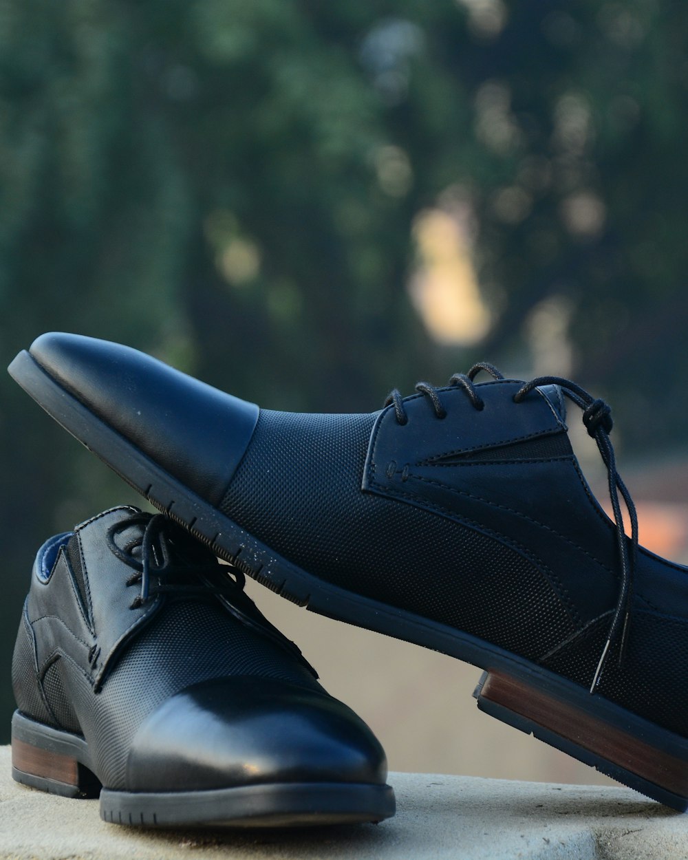 Derbies cuir noir