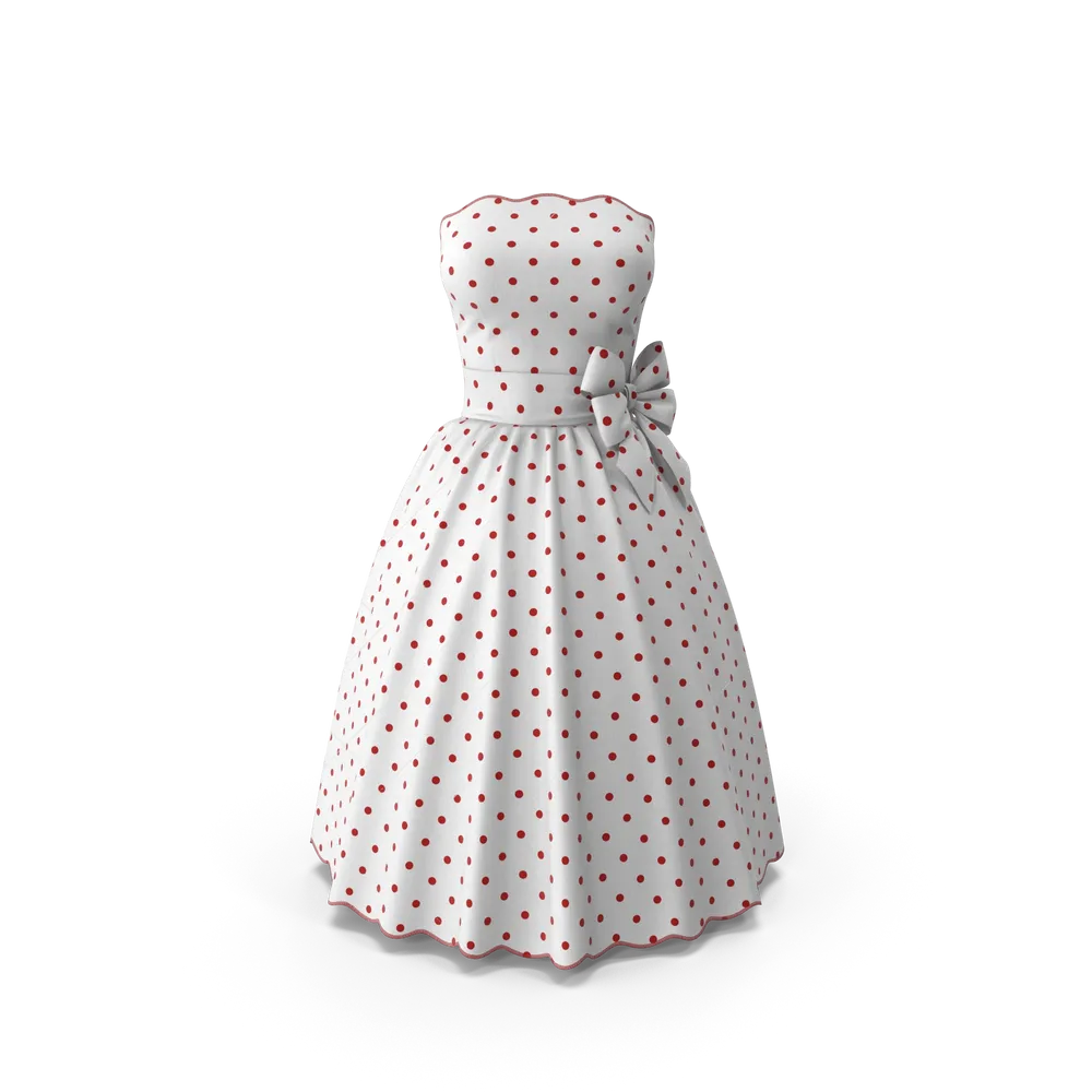 Robe à pois blanche