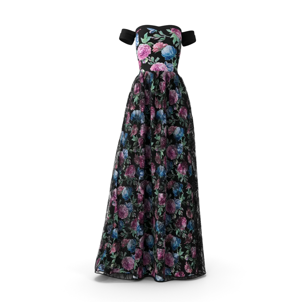 Robe longue fleurie