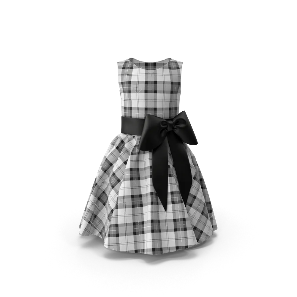 Robe tartan à nœud