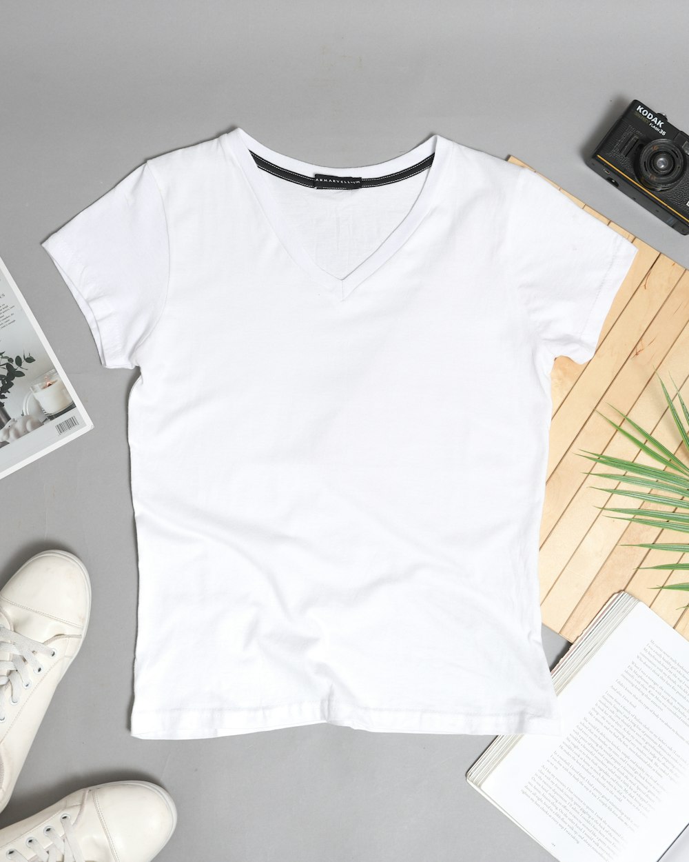 T-shirt col rond blanc