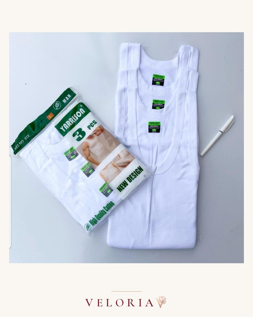 Lot de 3 débardeurs homme blancs