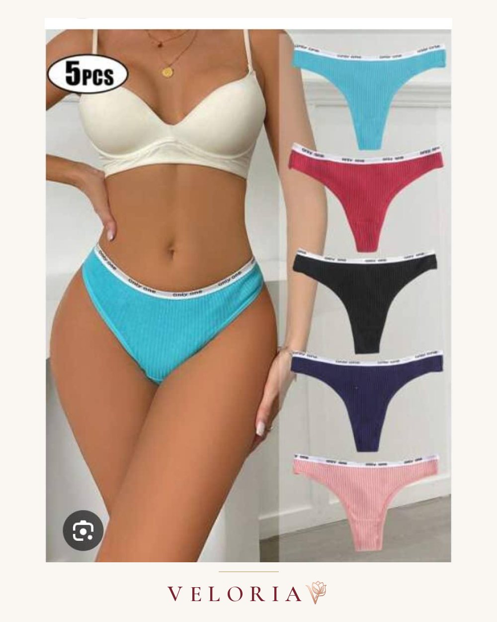 Lot de 5 culottes coton