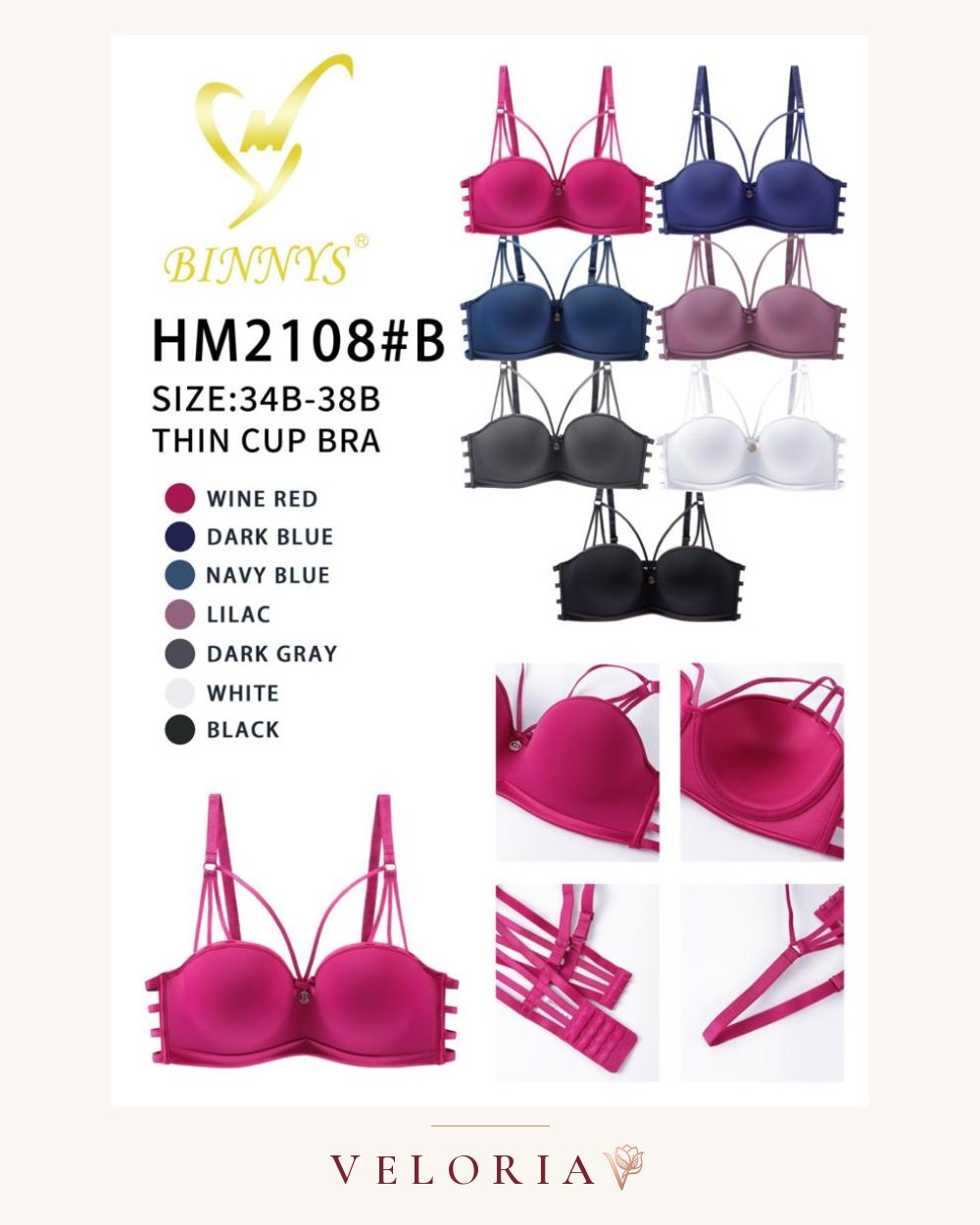 Soutien-gorge dentelle HM2108B
