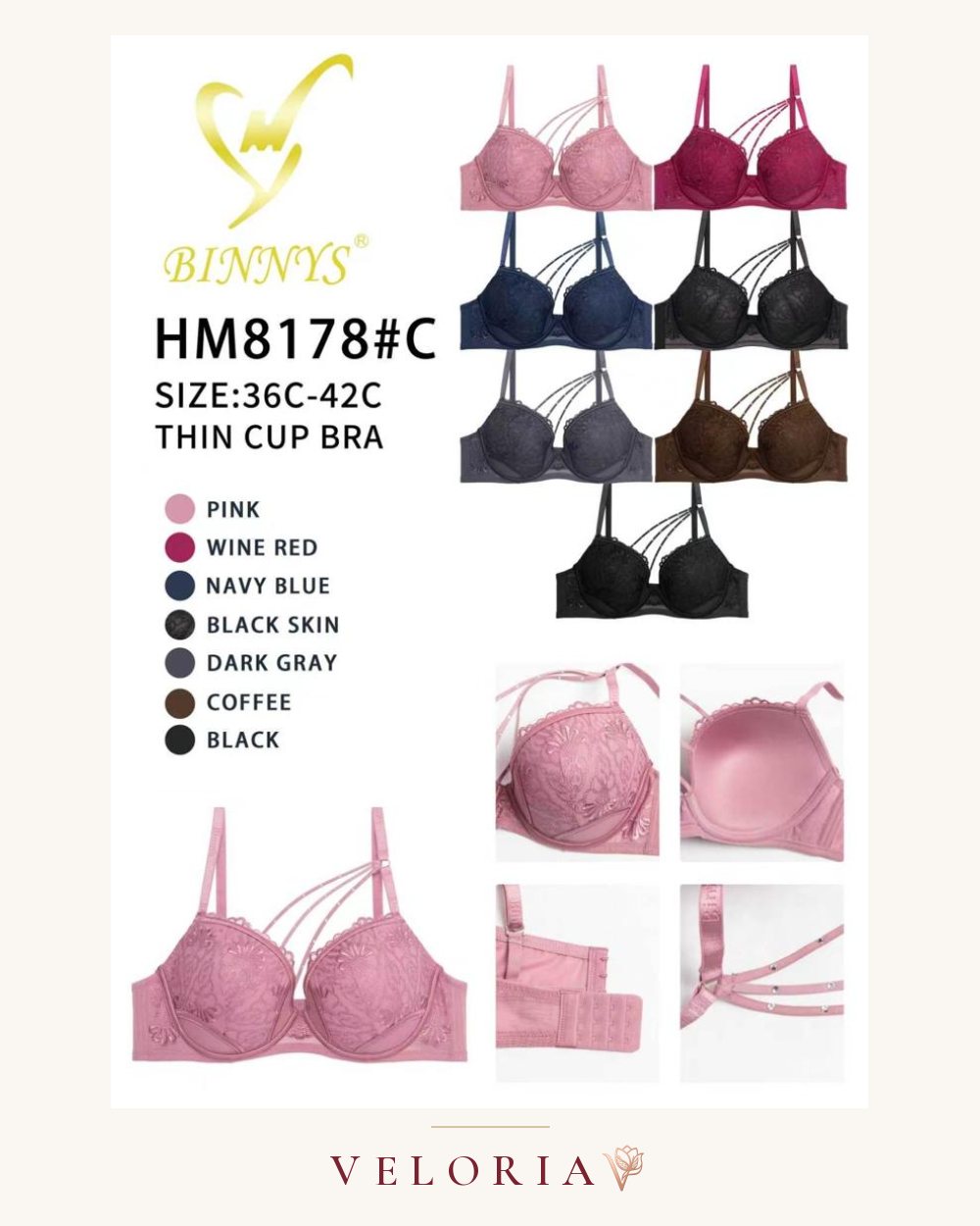 Soutien-gorge dentelle HM8178C